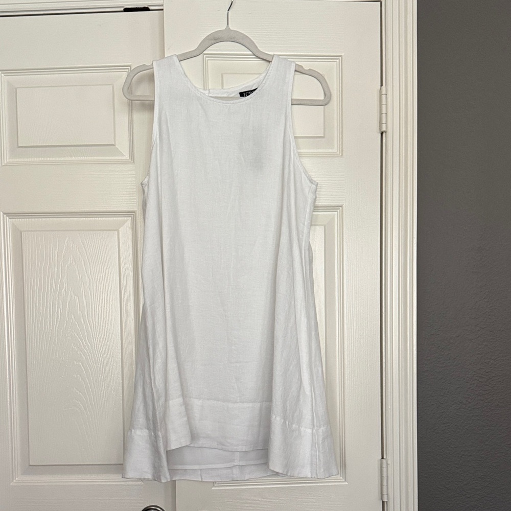J. Crew Sleeveless linen White Mini Dress